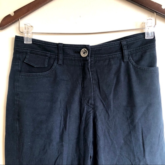 Brunello Cucinelli Navy Blue Ankle Trousers 0 2 - Picture 4 of 9